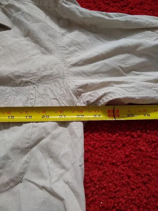 vintage 90s Classico by Anthonys tan pinstripe shirt - Picture 4 of 7